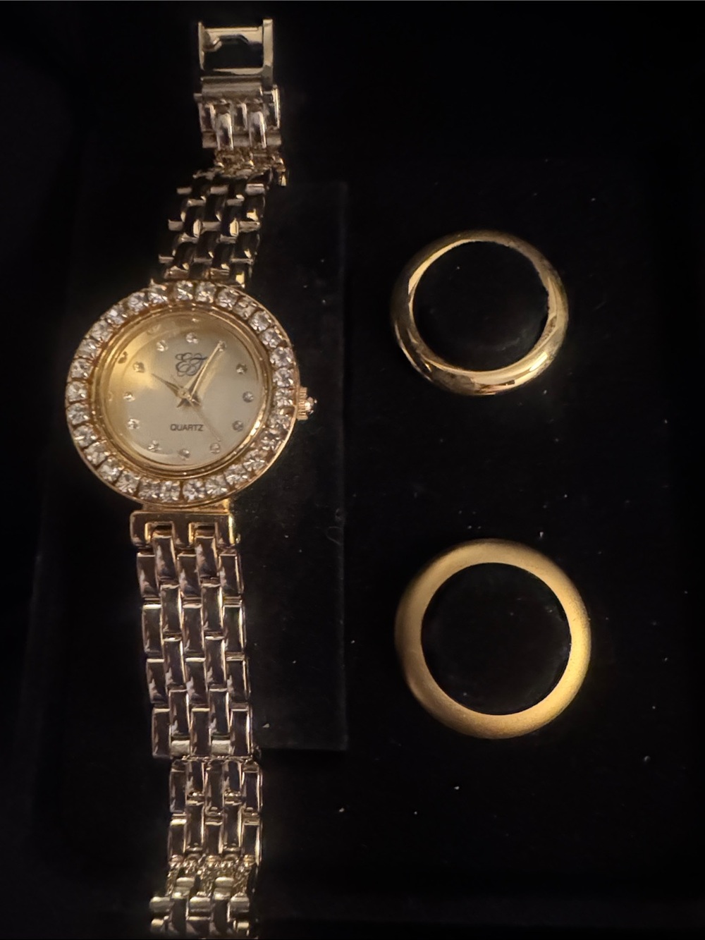 Elizabeth Taylor Gold Crystal-Accent Women's Watch w/exchangeable dials new